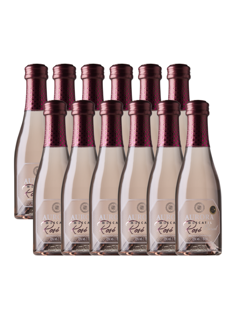 Box Tancini Mini Espumante Moscatel Rosé 187ml – 12 Unidades