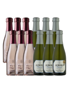 Box Tancini Mini Espumantes Moscatel Branco e Rosé 187ml – 12 Unidades