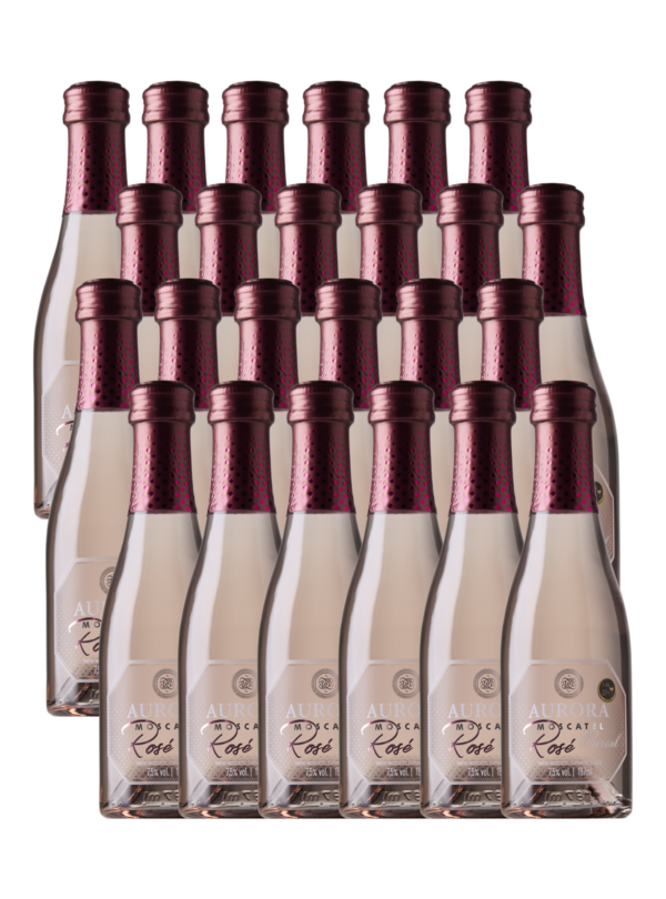 Box Tancini Mini Espumante Moscatel Rosé 187ml – 24 Unidades