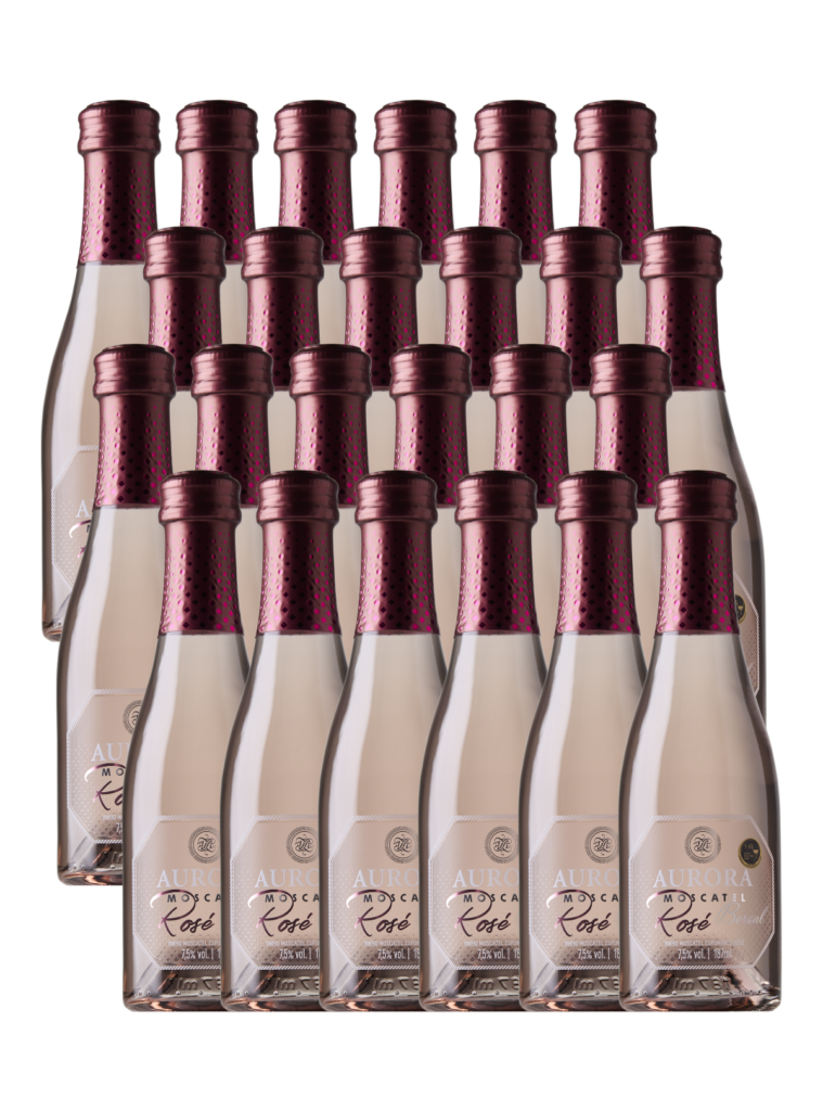 Box Tancini Mini Espumante Moscatel Rosé 187ml – 24 Unidades