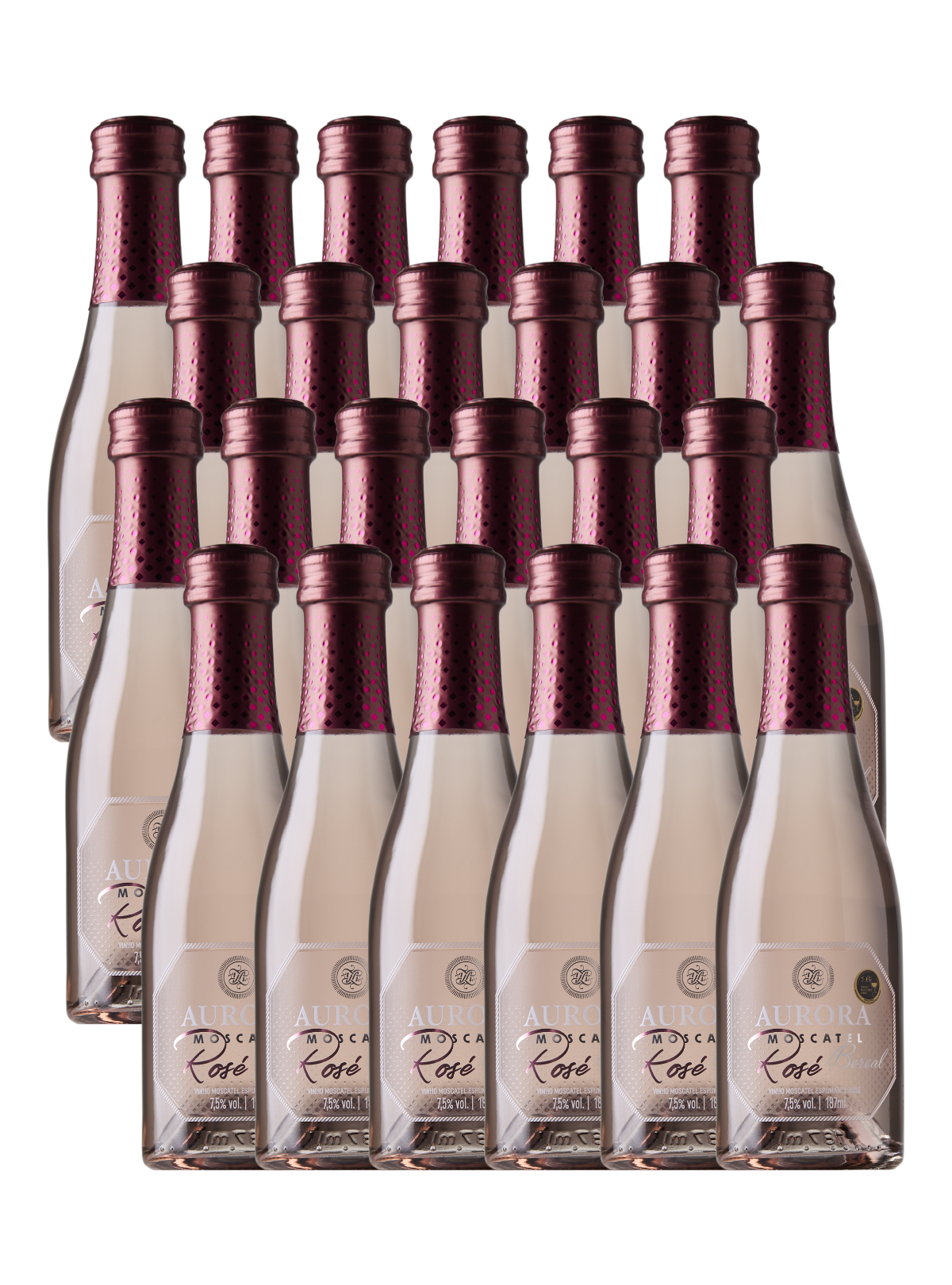 Box Tancini Mini Espumante Moscatel Rosé 187ml – 24 Unidades