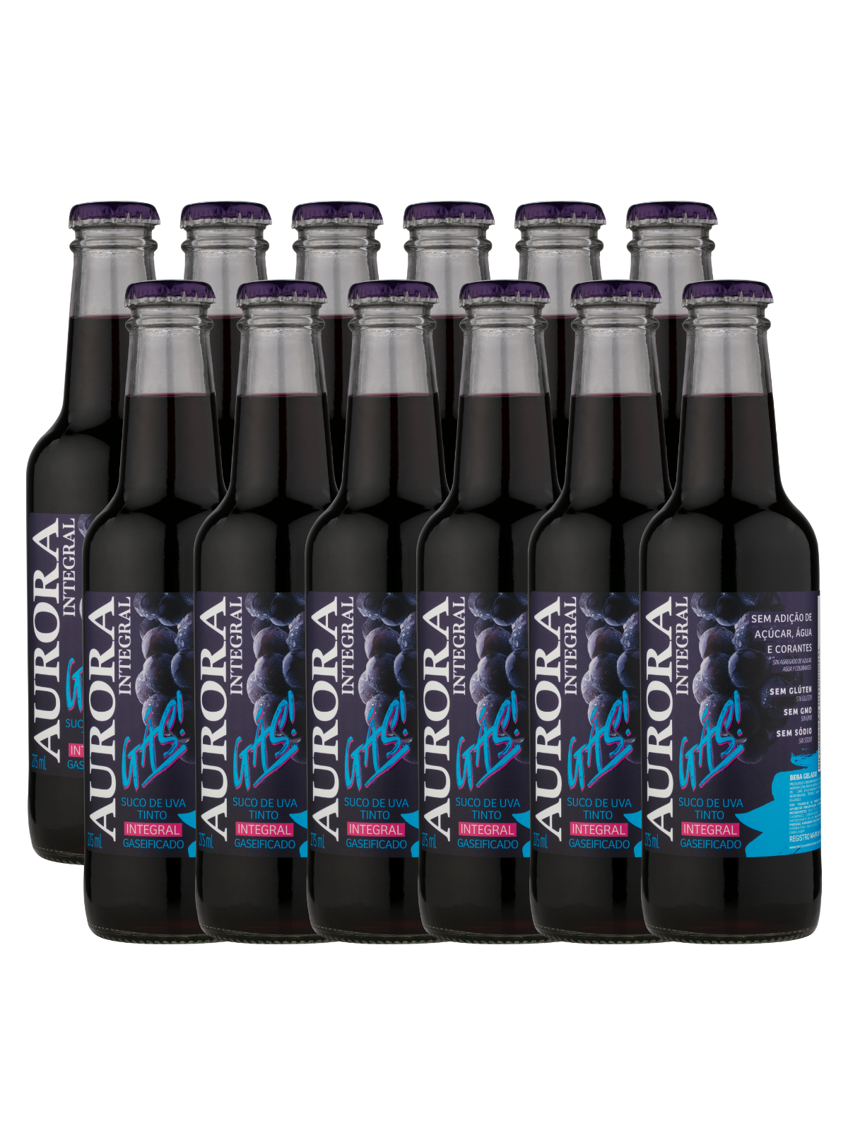 Kit Suco Tancini Integral Gaseificado de Uva Tinto - 12 unidades