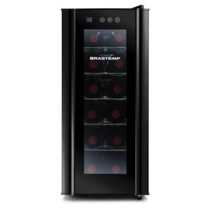 Adega Brastemp 12 Garrafas Ilum. Led com Painel Eletrônico Preto