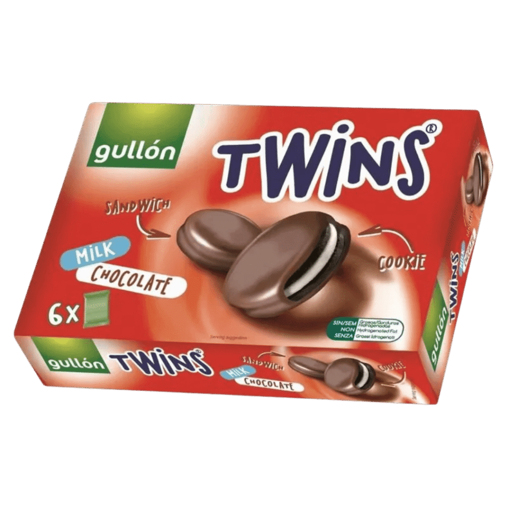 Biscoito Gullón Twins com Cobertura de Chocolate ao Leite 252g