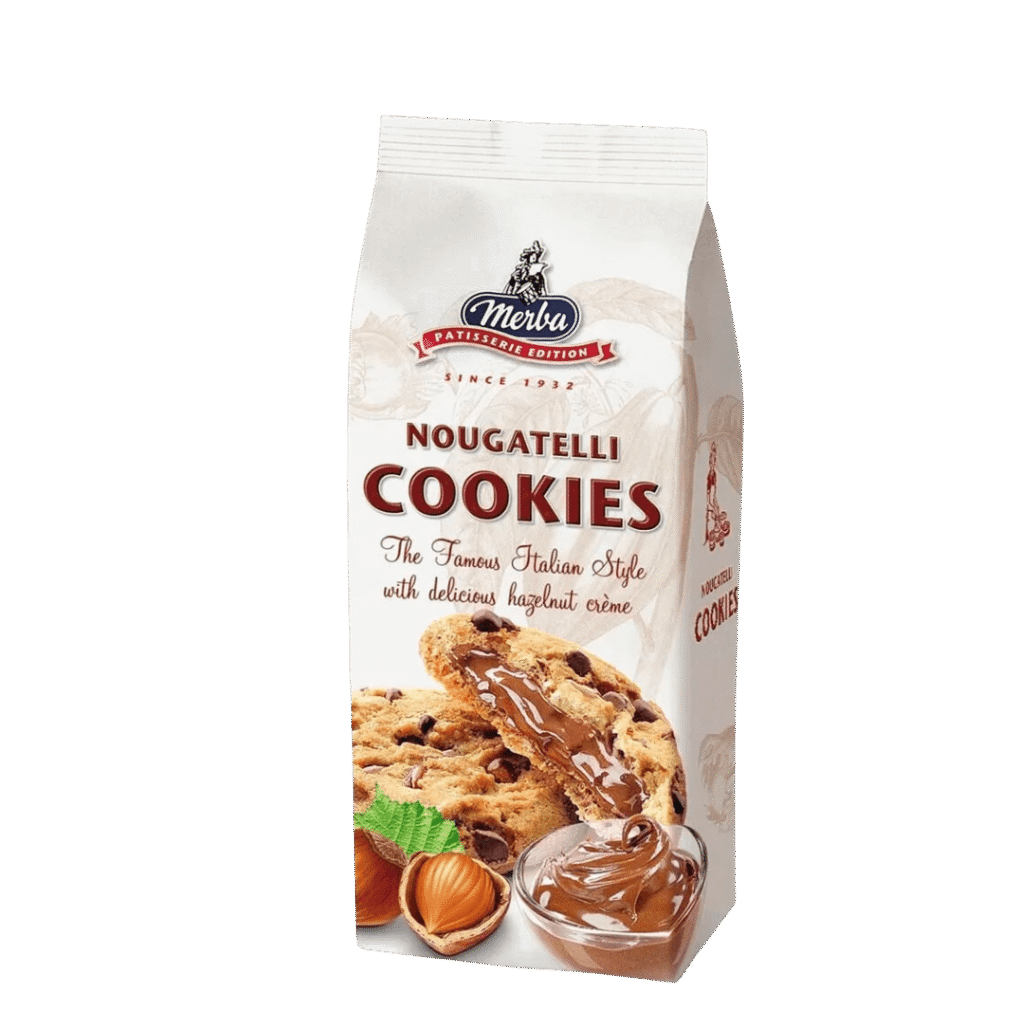 Biscoito Merba Cookie Recheado Avelã 200g