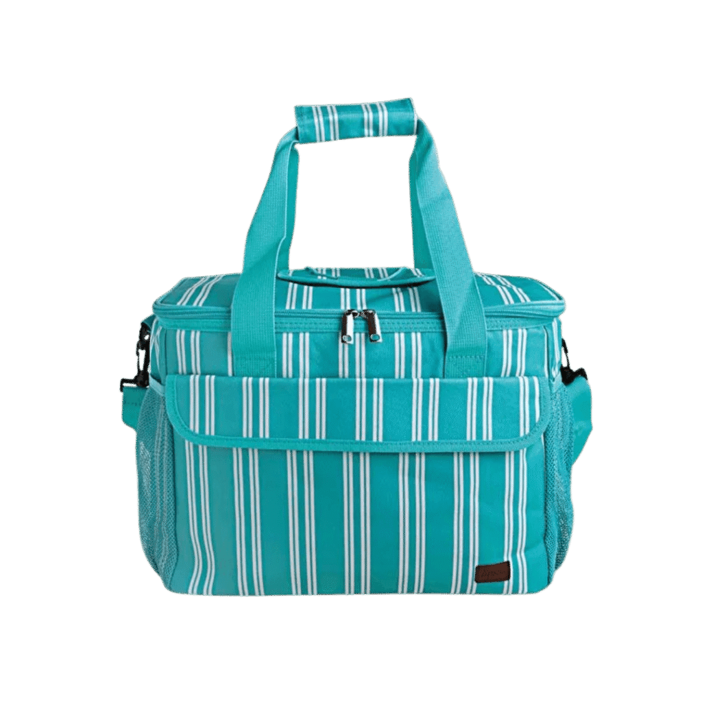 Bolsa Térmica A/Casa Poliéster 26L Verde e Creme