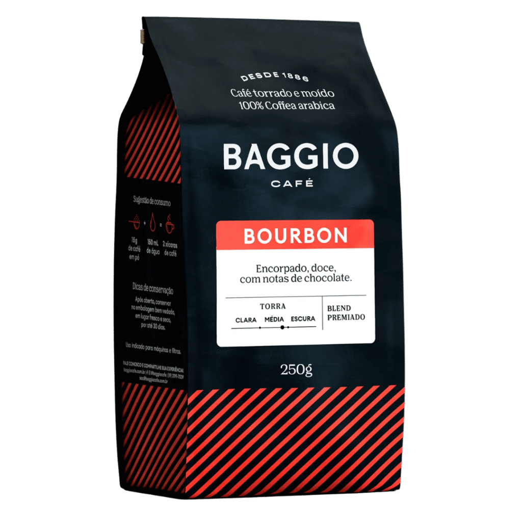 Café Torrado e Moído Bourbon Baggio Pacote 250g