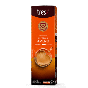 Capsula Tres Café Espresso Ameno 3 Corações 10 unid