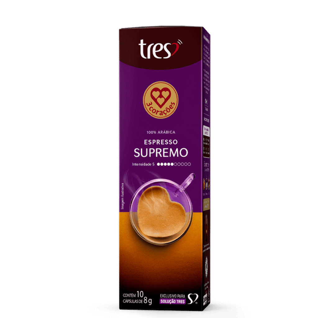 Capsula TRES Café Espresso Supremo 3 Corações 10 unid