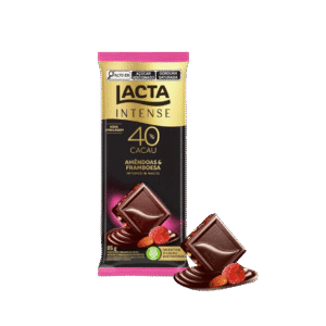 Chocolate Lacta Intense Nuts Amêndoas & Framboesa 40% Cacau 85g