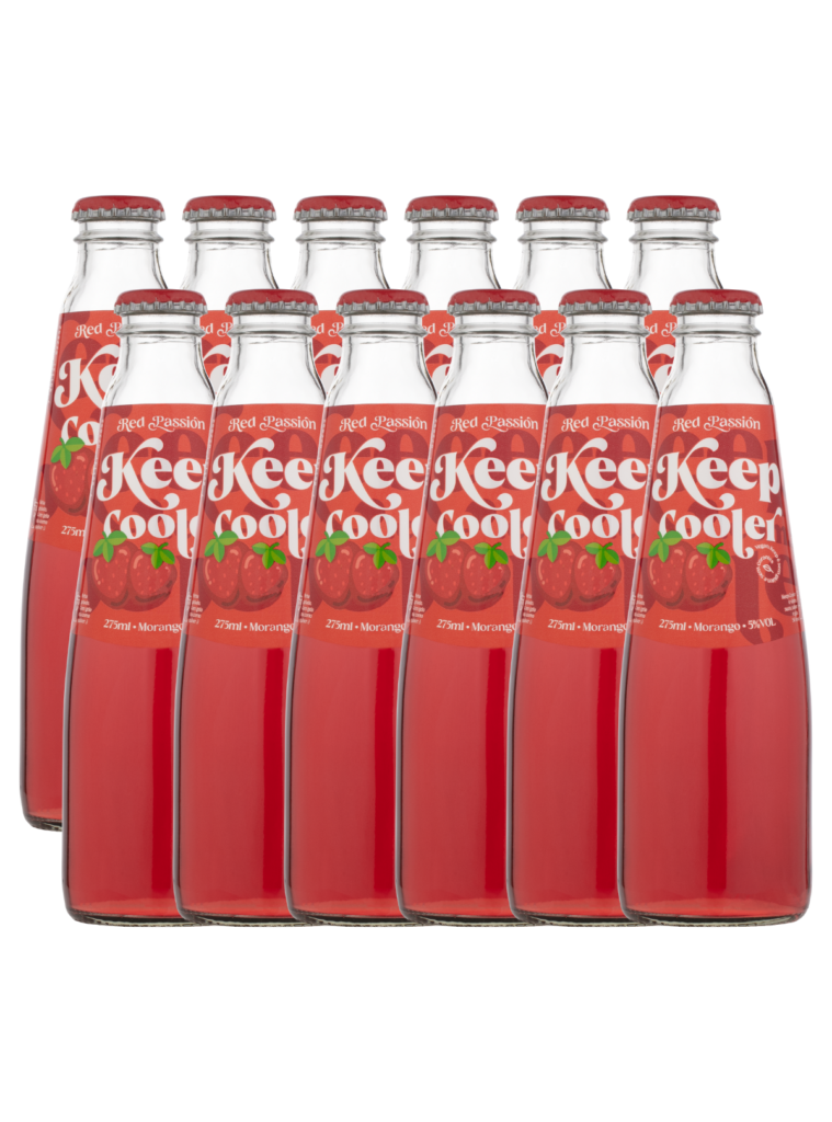 Kit Keep Cooler Morango Garrafa com 12 unidades
