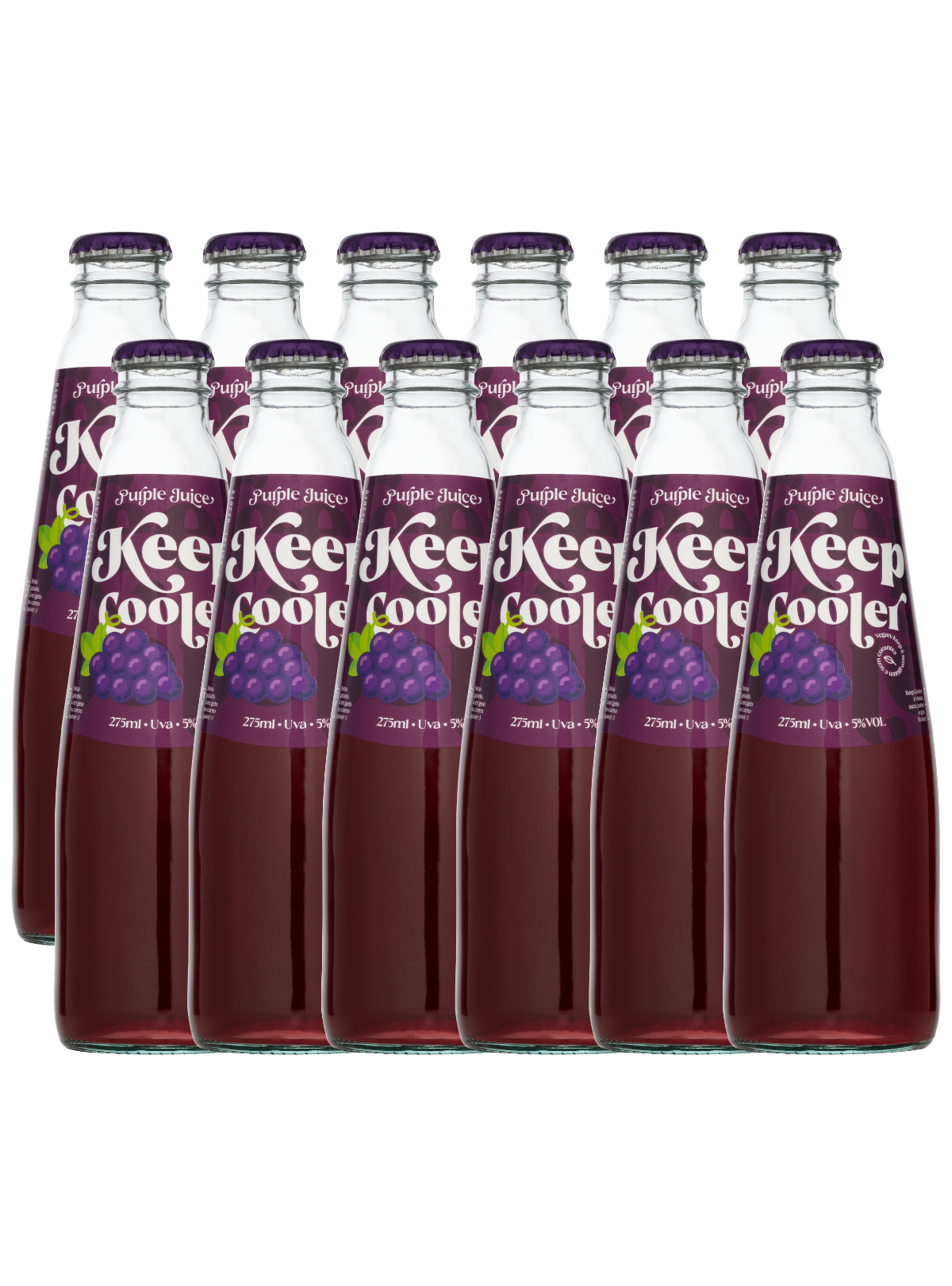 Kit Keep Cooler Uva Garrafa com 12 unidades