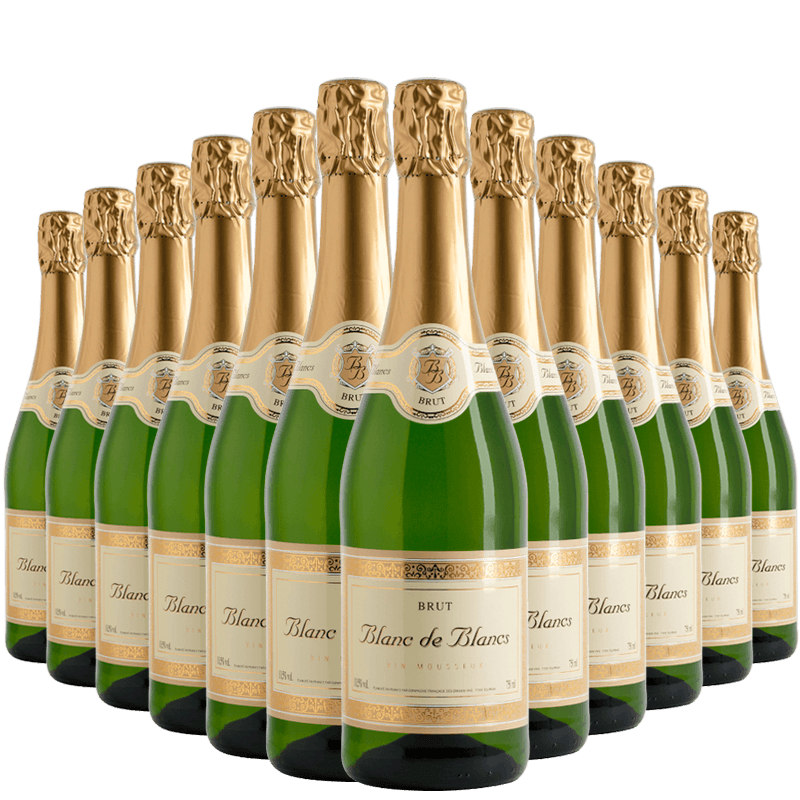 Kit 12 Garrafas Espumante Blanc De Blancs Brut