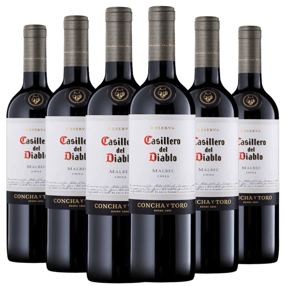 Kit 6 Garrafas Concha Y Toro Casillero del Diablo Malbec