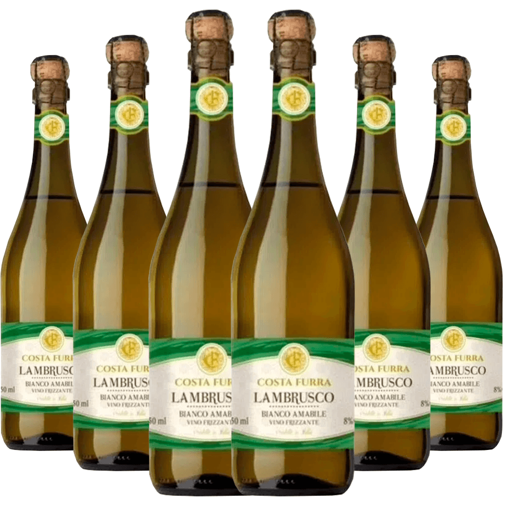 Kit 6 Garrafas Costa Furra Lambrusco Branco