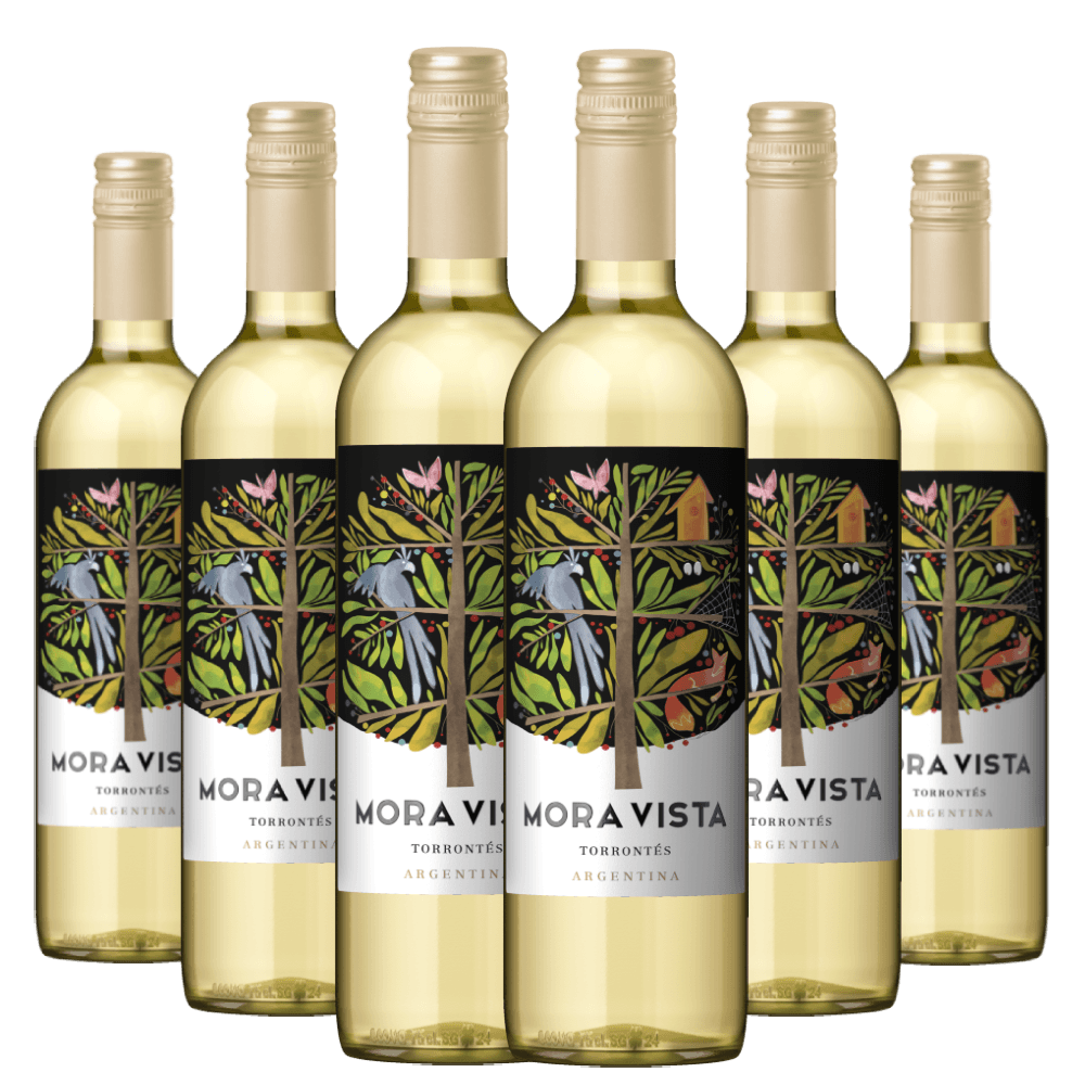 Kit Caixa Fechada 6 Garrafas Mora Vista Torrontés