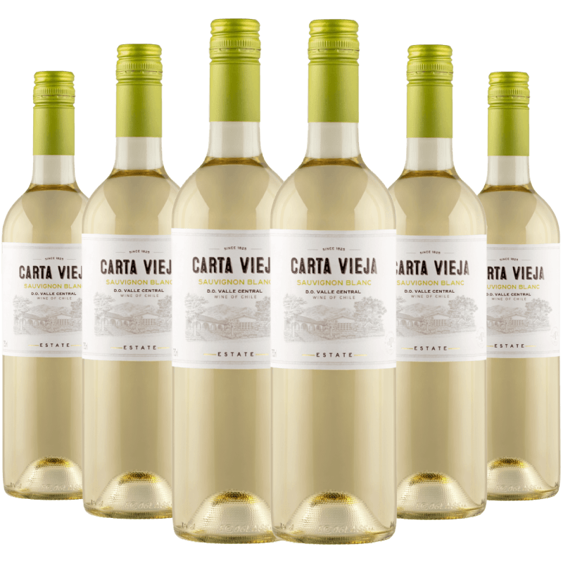 Kit Caixa Fechada 6 Vinhos Branco Carta Vieja Sauvignon Blanc