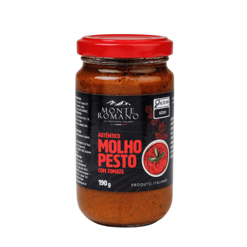 Molho Pesto Monte Romano Rosso 190g