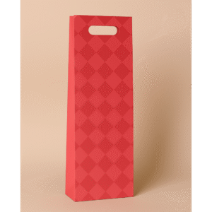 Sacola para Vinho ACasa Check Papel 32x12cm