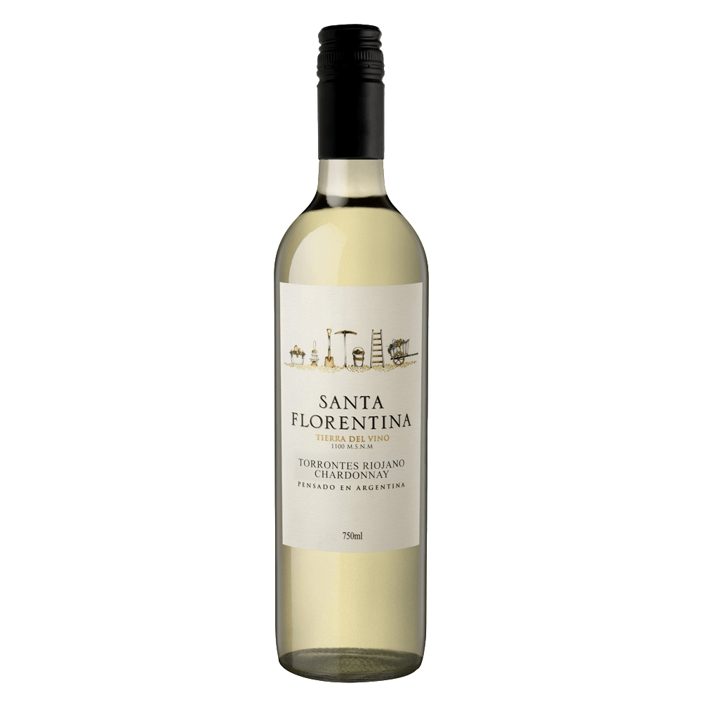 Vinho Branco Argentino Santa Florentina Torrontés Riojano Chardonnay