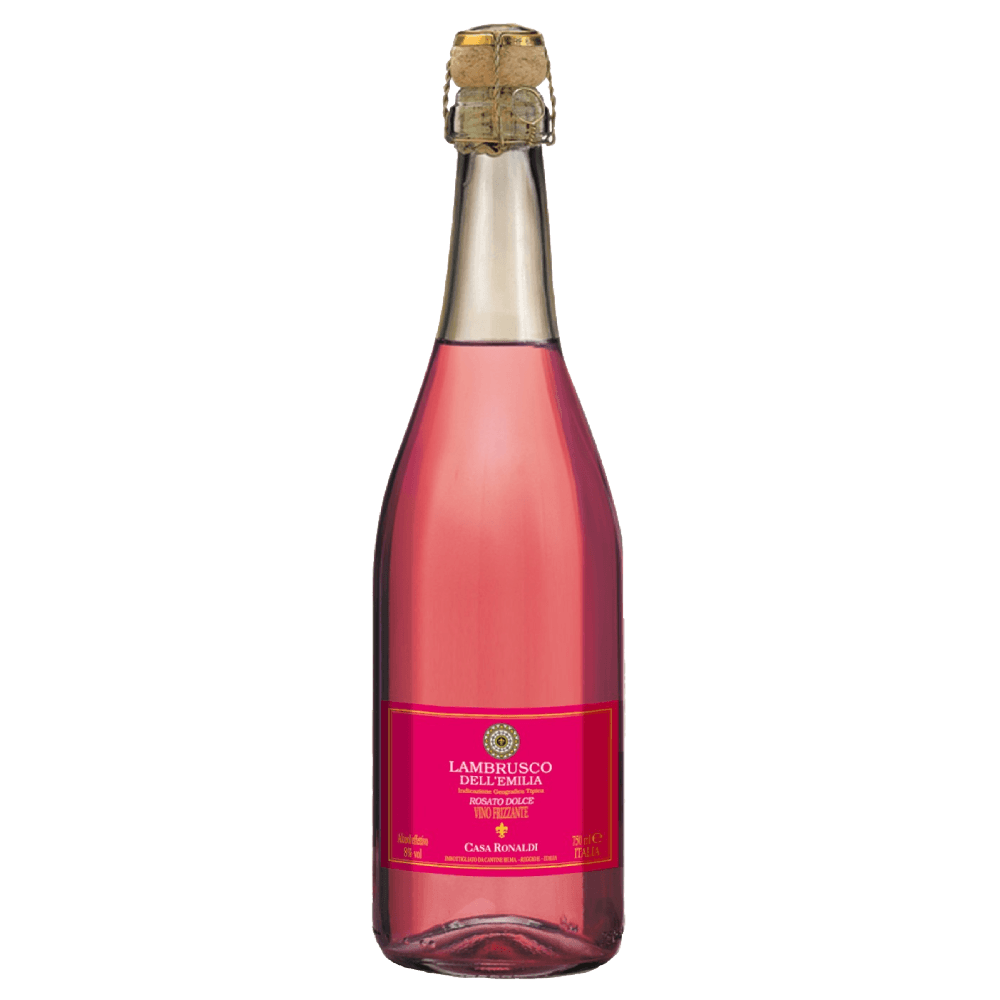 Vinho Rosé  Italiano Frisante Casa Ronaldi  Lambrusco Dell'Emilia Dolce