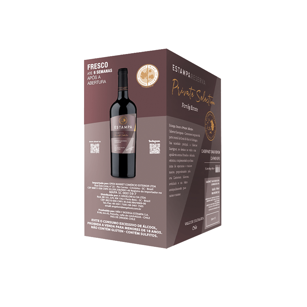 Vinho Tinto Chileno Estampa Reserva  Blend bag in box 3L